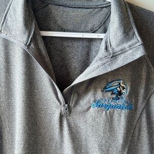 Spearfish Sasquatch Gray Quarter-Zip Pullover with Embroidered Logo